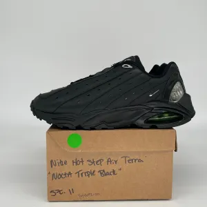 NIKE HOT STEP AIR TERRA NOCTA TRIPLE BLACK SIZE 11 DH4629-001