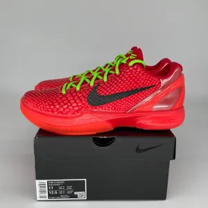 NIKE KOBE 6 PROTRO REVERSE GRINCH SIZE 11 FV4921-600