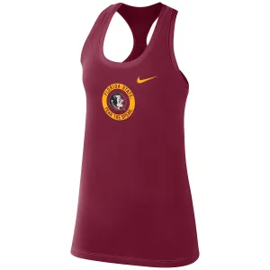 Nike Women's Vault Florida State/Fear the Spear Seminole Logo Design Cotton Modern Tank - Garnet