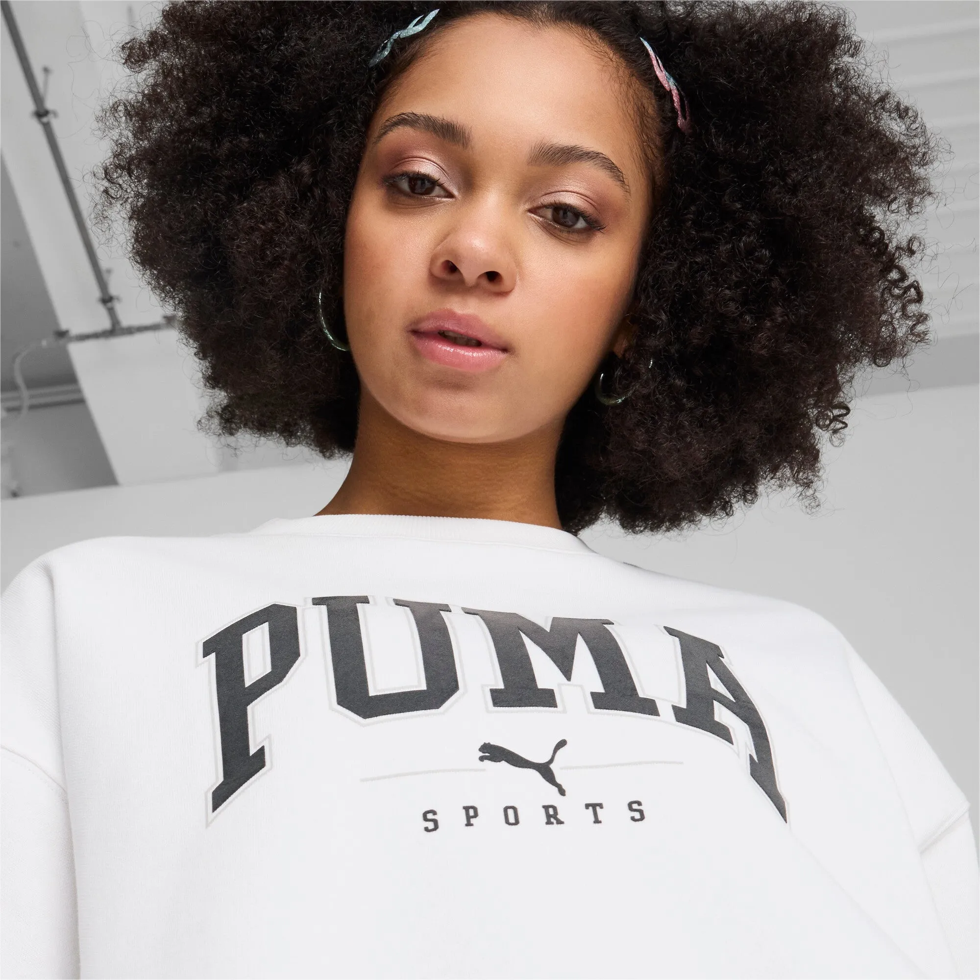 PUMA Women's SQUAD Full-Length Crewneck