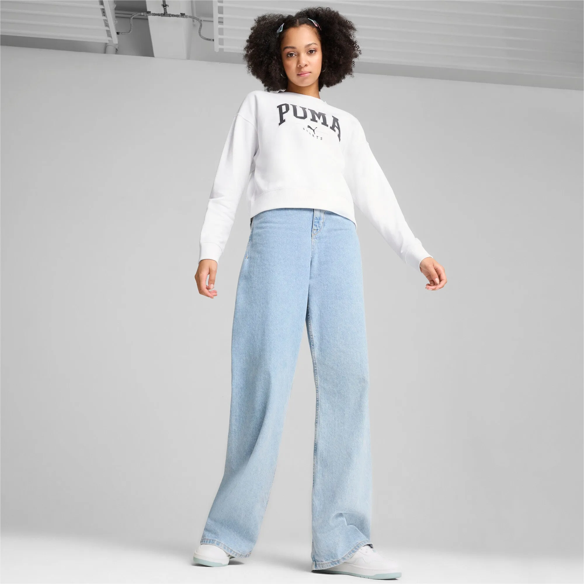 PUMA Women's SQUAD Full-Length Crewneck