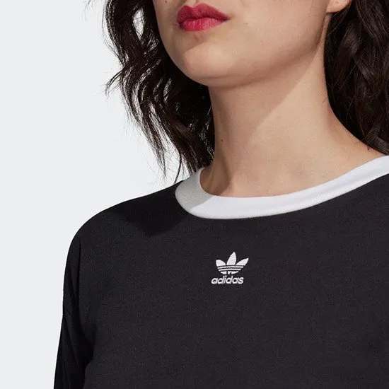 Womens Adidas Originals Crop Top Shirt (Black)