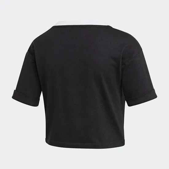 Womens Adidas Originals Crop Top Shirt (Black)