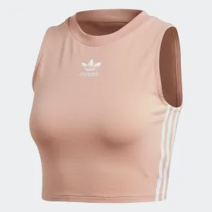 Womens Adidas Originals Crop Top Shirt (Dust Pink)