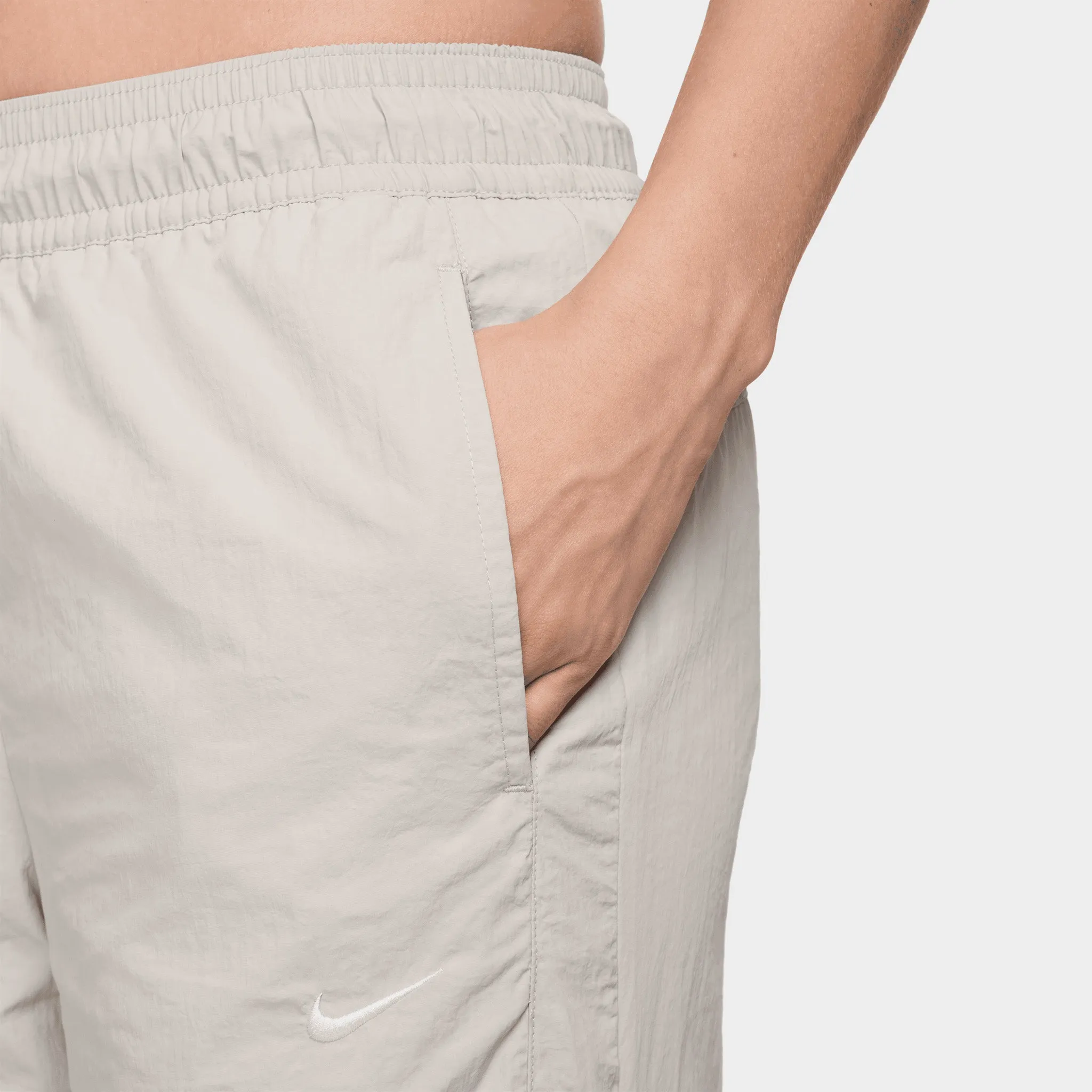 Womens Nike Nike Sportswear Women's Mid-Rise Repel Zip Pants Lt Iron Ore / White